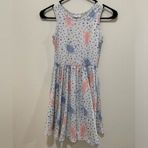 Dot Dot Smile Crab and Lobster Print Tank Dress